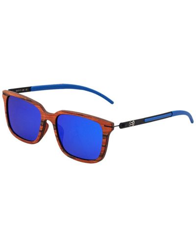 Earth Wood Bertha Esg043rb 54mm Polarized Sunglasses - Blue