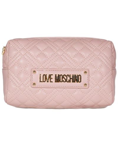 Love Moschino Leather Pouch - Pink
