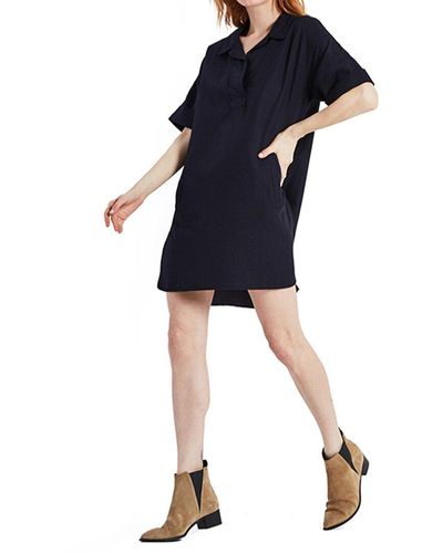 AG Jeans Amanda Linen-blend Mini Dress - Blue