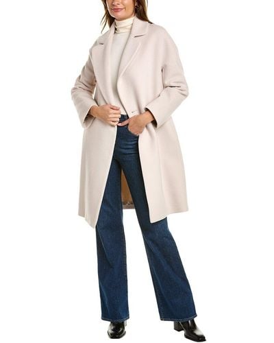 Cinzia Rocca Wool & Cashmere-blend Wrap Coat - Blue