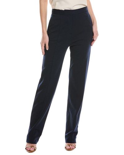 Halston Collins Wool-blend Pant - Blue