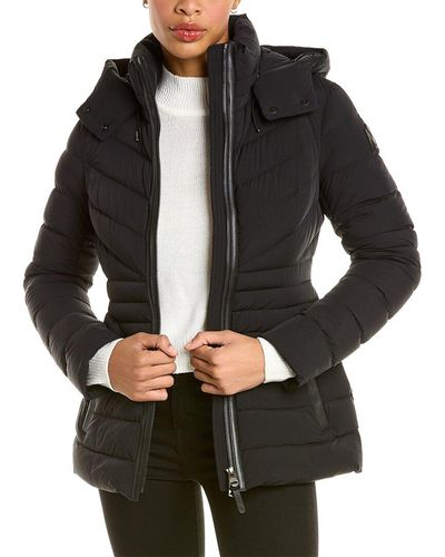 Mackage Patsy Leather-trim Down Jacket - Black