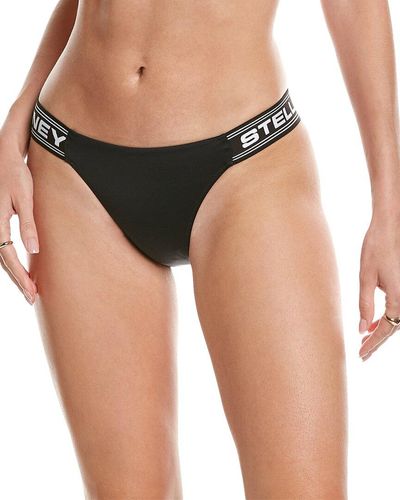 Stella McCartney Logo Waistband Bikini Bottom - Black