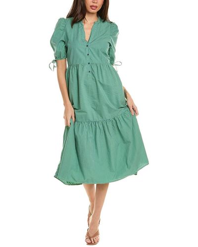 Nation Ltd Dustin Romantic Midi Dress - Green