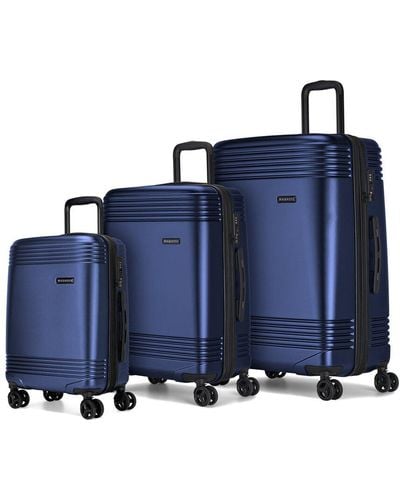 Bugatti Nashville 3pc Expandable Luggage Set - Blue