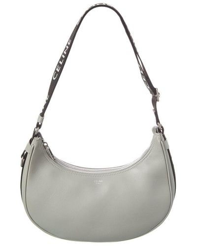 Celine Leather Shoulder Bag - Grey