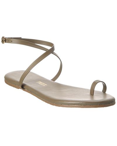 TKEES Phoebe Leather Sandal - Metallic