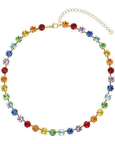 Eye Candy LA The Luxe Collection Cz Sally Rainbow Necklace - Metallic