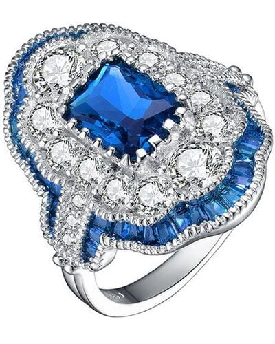 Genevive Jewelry Silver Ring - Blue