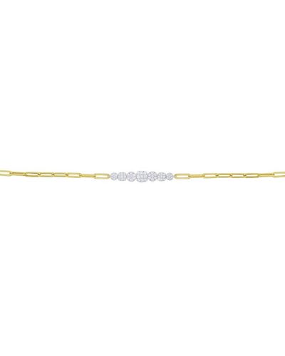 Meira T 14k 0.68 Ct. Tw. Diamond Paperclip Bracelet - White
