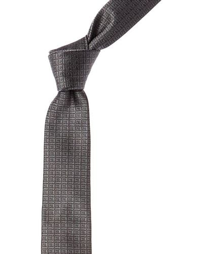 Givenchy Grey All Over Logo Silk Tie