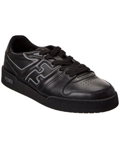 Fendi Match Leather Sneaker - Black
