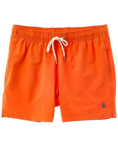 Brooks Brothers Solid Swim Trunk - Orange