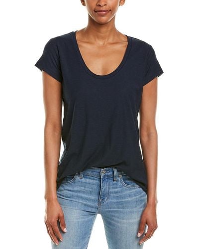 James Perse Deep V-neck T-shirt - Blue