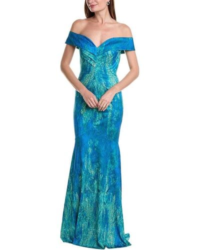 Rene Ruiz Mermaid Gown - Blue