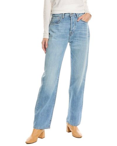 7 For All Mankind Palma Rose Pane Easy Straight Jean - Blue