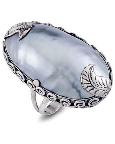Samuel B. Silver Pearl Ring - Blue