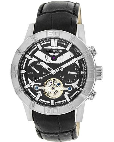 Heritor Windsor Automatic Black Dial Mens Watch - Multicolor