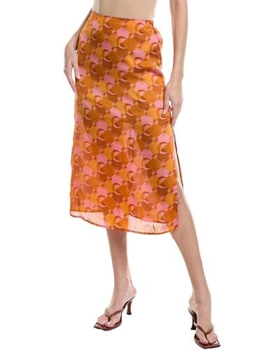 Dress Forum Your Destiny Slit Midi Skirt - Orange
