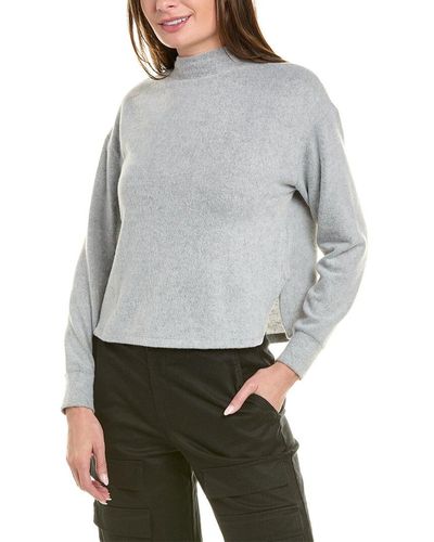 Socialite Cozy Mock Neck Sweater - Gray