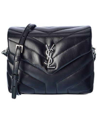 Saint Laurent Mini Loulou Matelassé Leather Crossbody Bag - Black