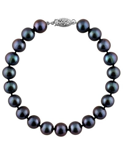 Splendid 14k 8-8.5mm Pearl Bracelet - Blue