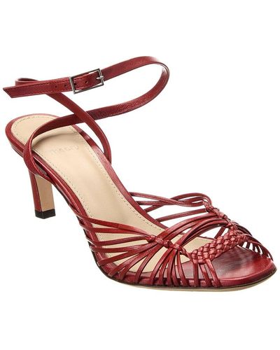 Theory Braided Leather Sandal - Pink