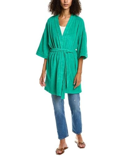 Monrow Terry Cloth Kimono - Green