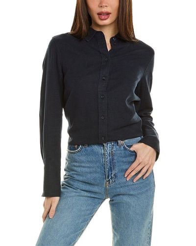 Ellen Tracy Linen-blend Shirt - Black