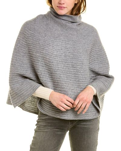 Forte Circular Wool & Cashmere-blend Poncho - Gray