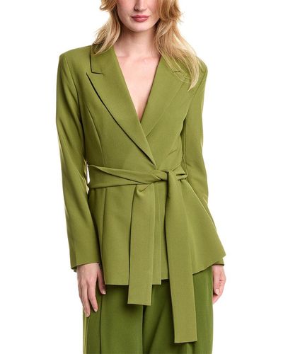Alexia Admor Olya Long Blazer Jacket - Green