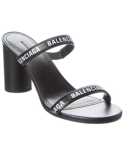 Balenciaga Round Leather Sandal - Metallic