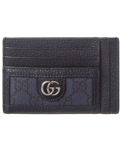 Gucci Ophidia GG Supreme Canvas & Leather Card Case - Blue
