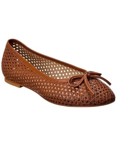 M by Bruno Magli Janina Leather Flat - Brown