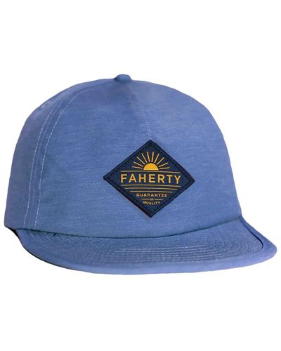Faherty All Day Front Seam Hat - Blue