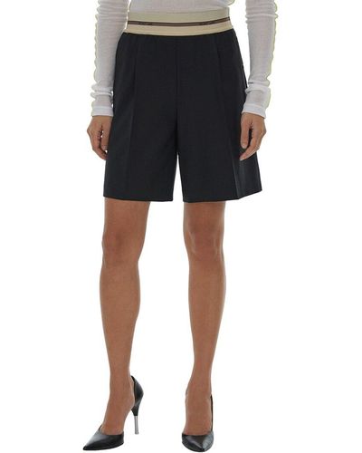 Helmut Lang Relaxed Fit Pull On Wool Short - Black