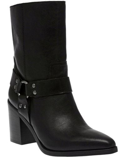 Steve Madden Alessio Leather Bootie - Black