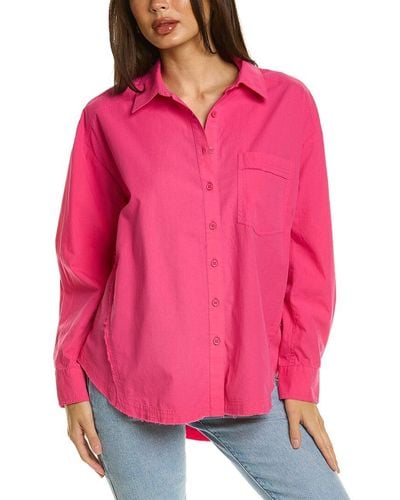 Vintage Havana Poplin Button-up Shirt - Pink