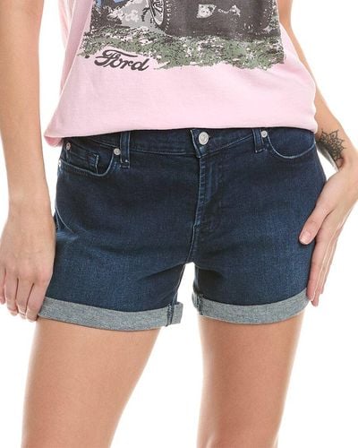 7 For All Mankind Mid Roll Kaia Short - Blue