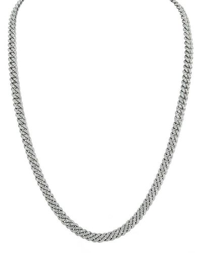 Nephora 14k 3.38 Ct. Tw. Diamond Cuban Link Necklace - Metallic