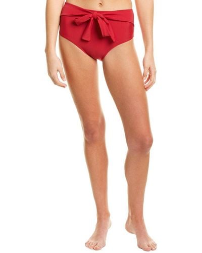Andrea Iyamah Maven High-waist Bikini Bottom - Red