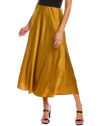 Lafayette 148 New York Nelya Midi Skirt - Yellow