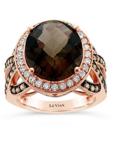 Le Vian ® 14k 7.17 Ct. Tw. Diamond & Chocolate Quartz® Cocktail Ring - Multicolor