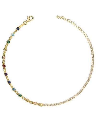 Gabi Rielle Color Forward 14k Vermeil Crystal Tennis Bracelet - Metallic