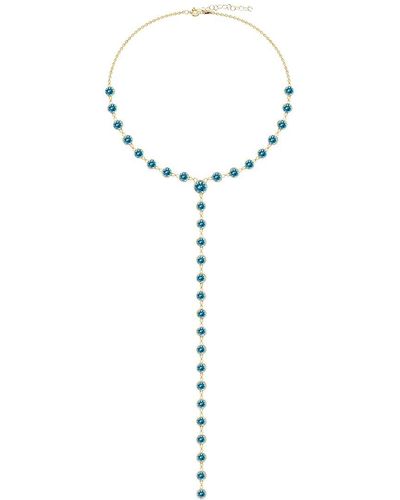 Gabi Rielle 14k Over Silver Cz Lariat Necklace - Multicolor