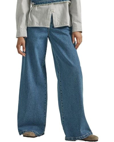 Lee Jeans Carpenter Low-rise Stamp Of Approval Wide Leg Jean - Blue