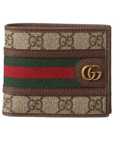 Gucci Ophidia GG Supreme Canvas & Leather Wallet - Natural
