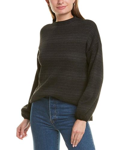 Max Studio Jacquard Sweater - Black