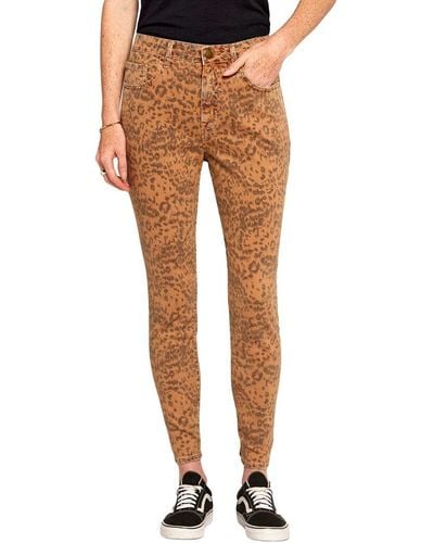 Current/Elliott Stiletto Amber Leopard Skinny Jean - Orange