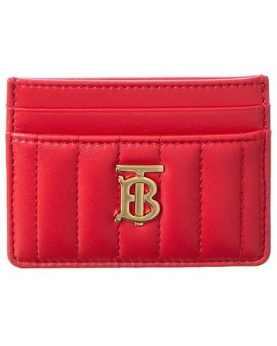 Burberry Lola Quilted Leather Card Holder - Red